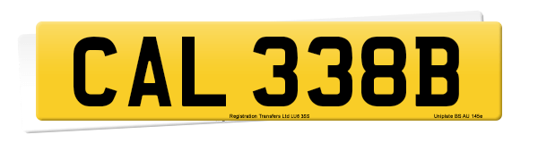 Registration number CAL 338B